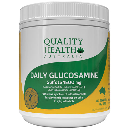 Quality Health Glucosamine 1500mg 180 Tablets.