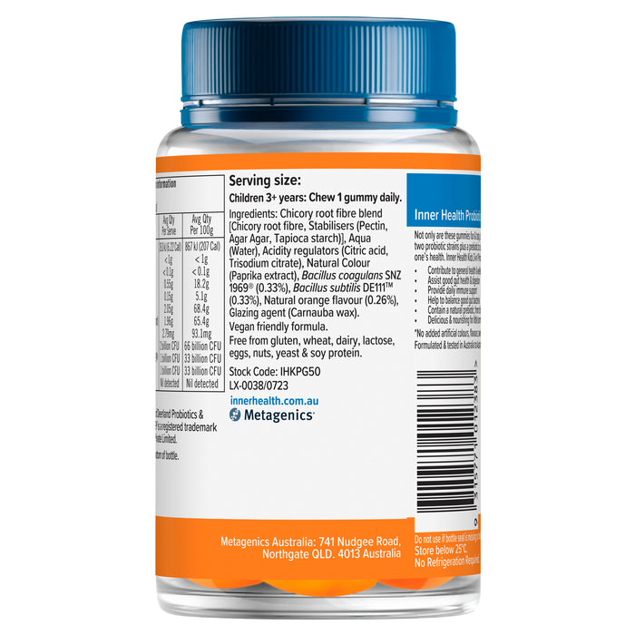 Inner Health Kids Orange Probiotic 50 Gummies
