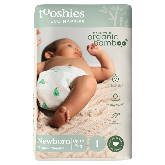 Tooshies Nappies Size 1 Newborn 26 Pack