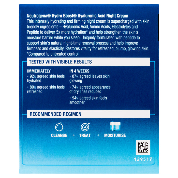 Neutrogena Hydro Boost Hyaluronic Acid Night Cream 50g.