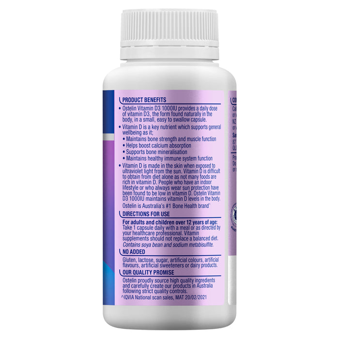 Ostelin Vitamin D 250 Capsules