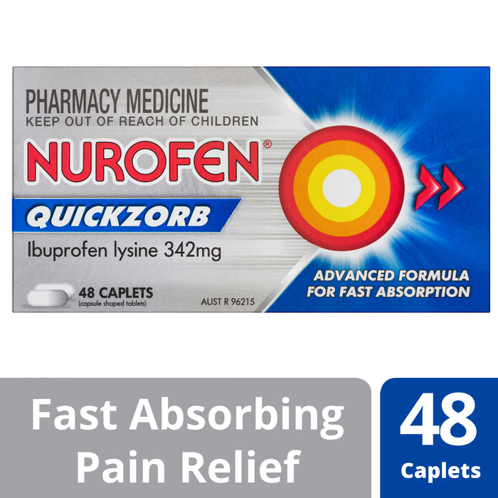 Nurofen Quickzorb Pain Relief Caplets 48 Pack