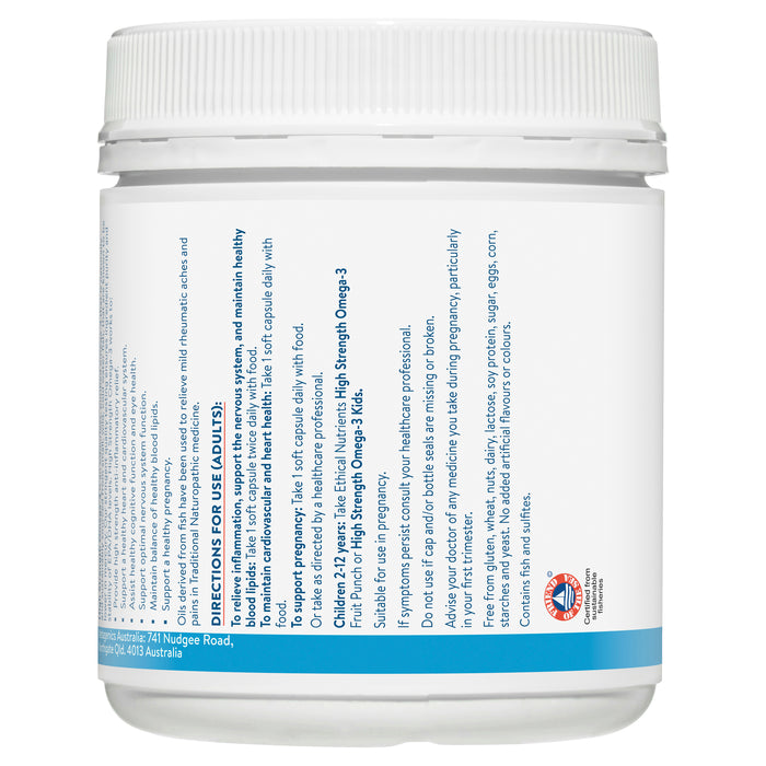 Ethical Nutrients Hi-Strength Fish Oil Capsules 120 Capsules
