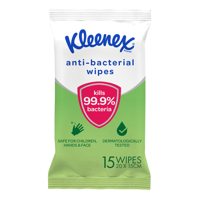 Kleenex Wet Wipes Anti Bacterial 15.