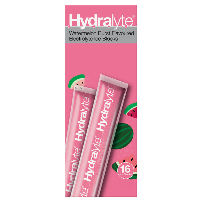 Hydralyte Rehydration Ice Blocks Watermelon Burst 16