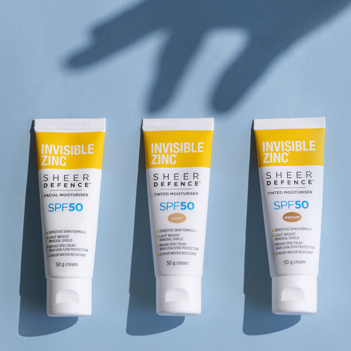 Invisible Zinc Sheer Defence Tinted Moisturiser Medium 50g.