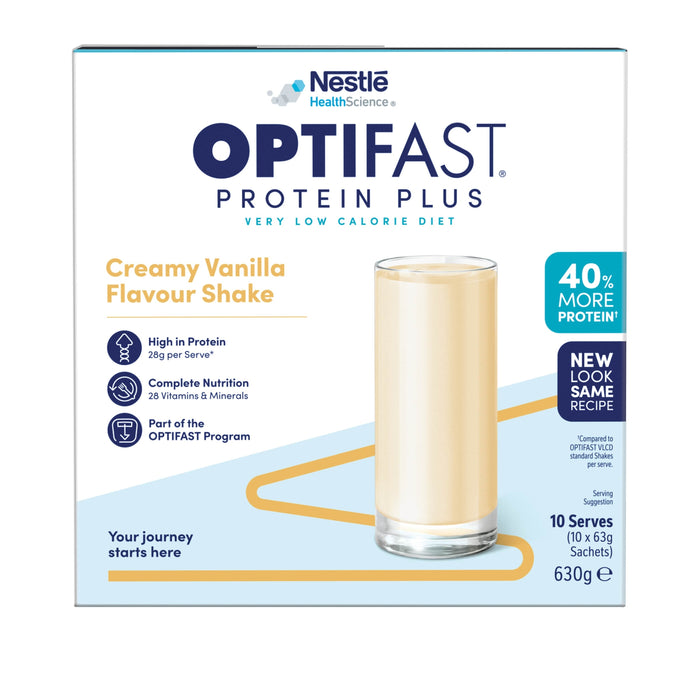 Optifast VLCD ProteinPlus Vanilla Shake 63g 10 Pack.
