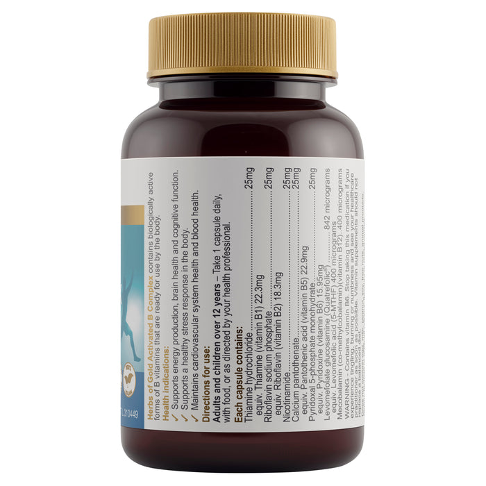 Herbs Of Gold Activated B Complex 30 Capsules