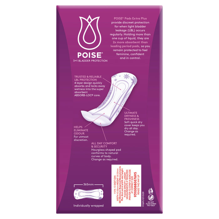 Poise Pads Extra Plus Absorbency 10.