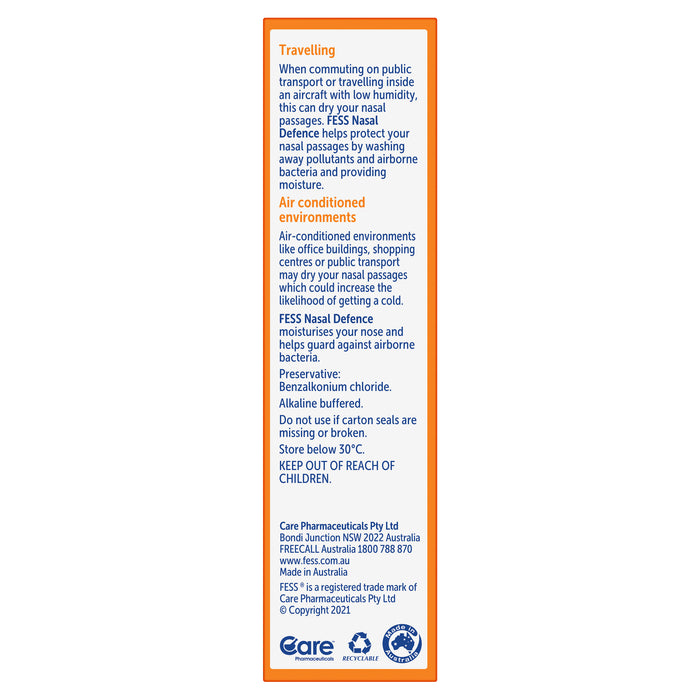 Fess Nasal Defence Non-Medicated Spray 30mL.