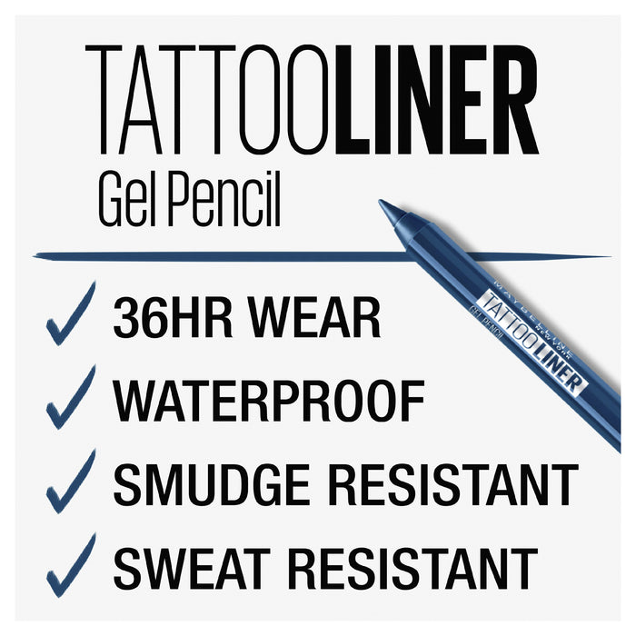Maybelline Tattoo Liner Gel Pencil Eyeliner Deep Onyx Black