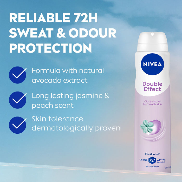 Nivea Women Deodorant Double Effect White Senses Aerosol 250ml.