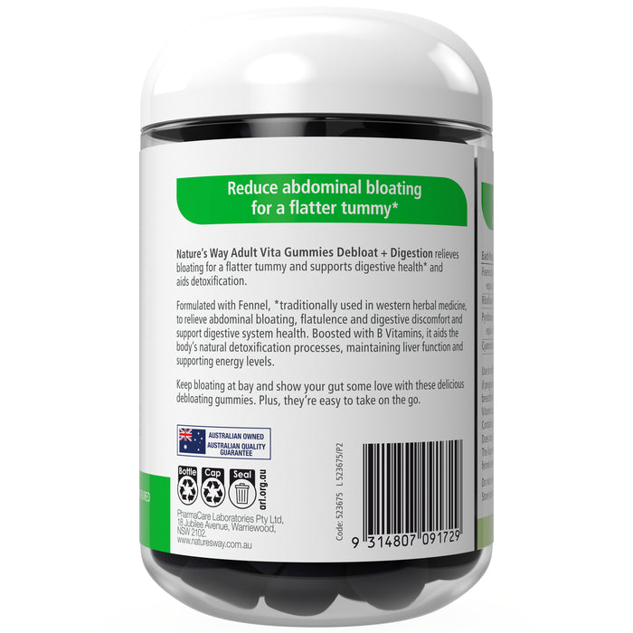 Nature's Way Gummies Debloat + Digestion 80 Pastlles