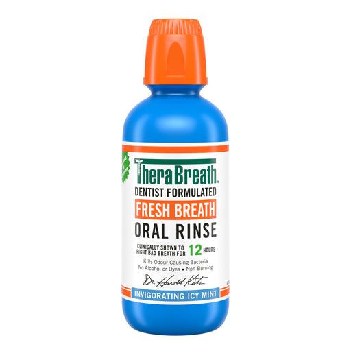 Therabreath Oral Rinse Icy Mint 473ml.