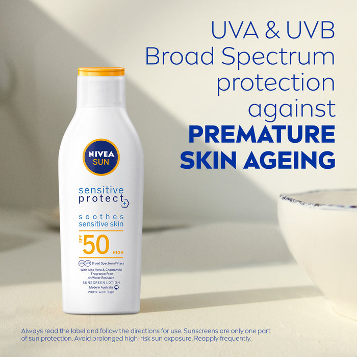 Nivea Sun Sensitive Protect SPF50 Lotion 200ml.