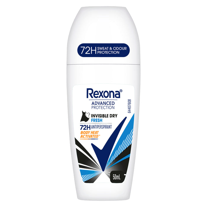 Rexona for Women Antiperspirant Deodorant Roll On Invisible Dry Fresh 50ml