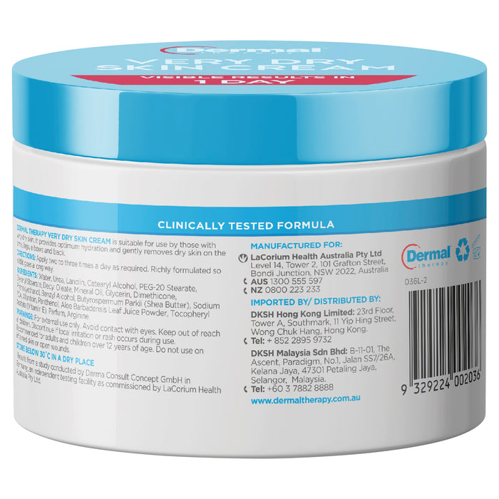 Dermal Therapy Very Dry Skin Cream 250g.