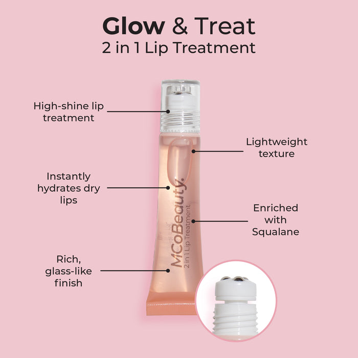 MCo Beauty Glow & Treat 2in1 Lip Treatment Peach