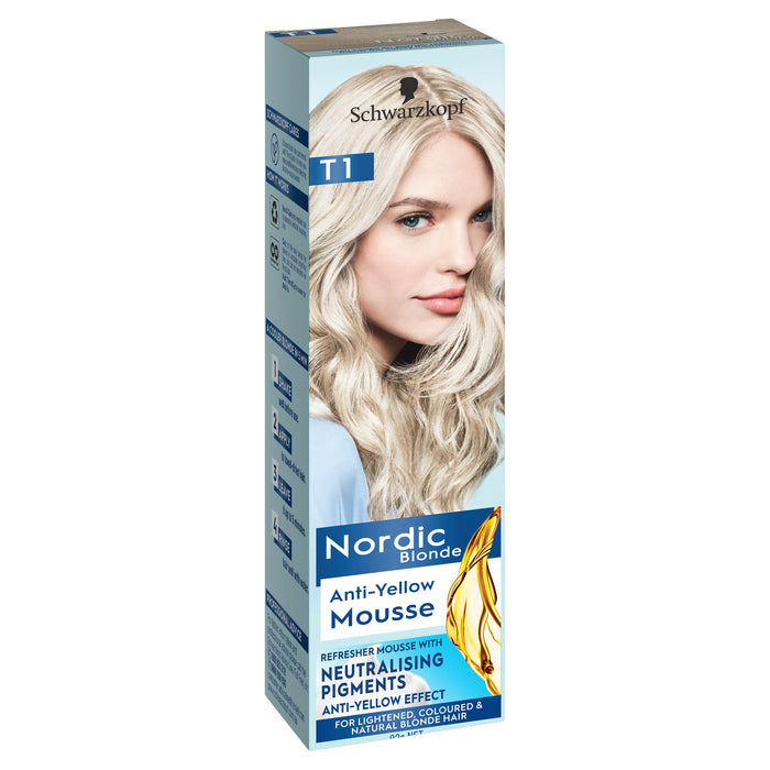 Schwarzkopf Nordic Blonde T1 Refresher Mousse Hair Colour.