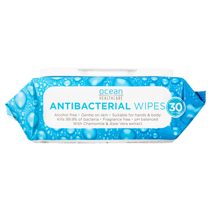 Ocean Antibacterial Wipes 30 Pack.