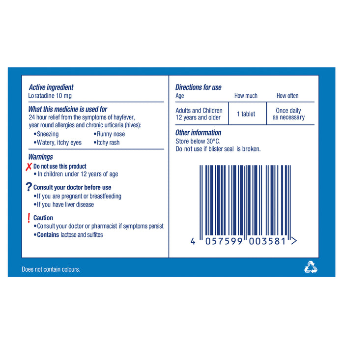 Claratyne Tablets 60.