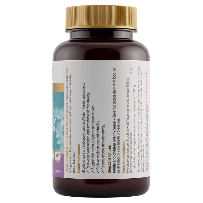 Herbs Of Gold St Johns Wort 3600 60 Tablets