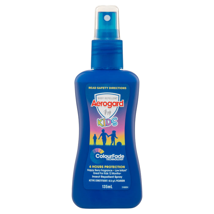 Aerogard Kids Colour Fade Insect Repellent Spray 135ml