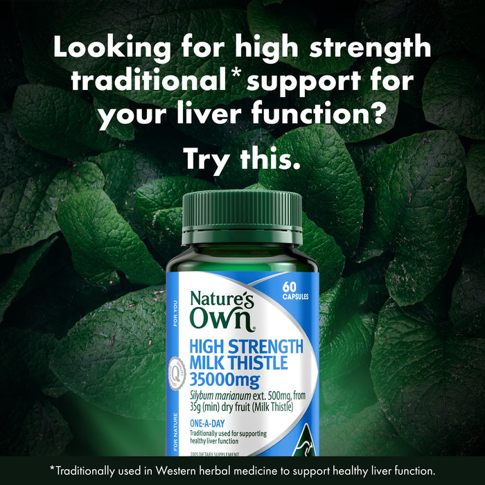 Nature's Own High Strength Milk Thistle 35,000mg 60 Capsules.