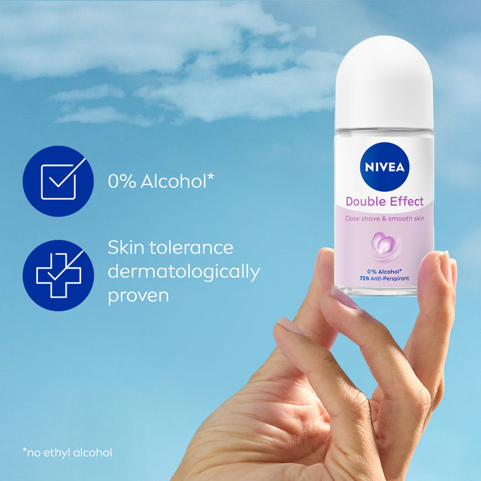 Nivea Women Deodorant Double Effect Violet Senses Roll On 50ml.
