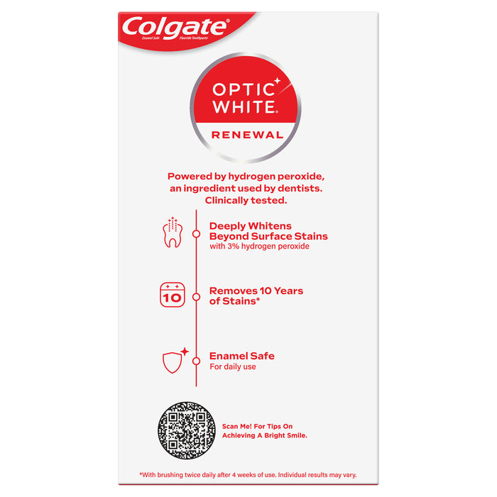Colgate Toothpaste Optic White Renewal Lasting 85g