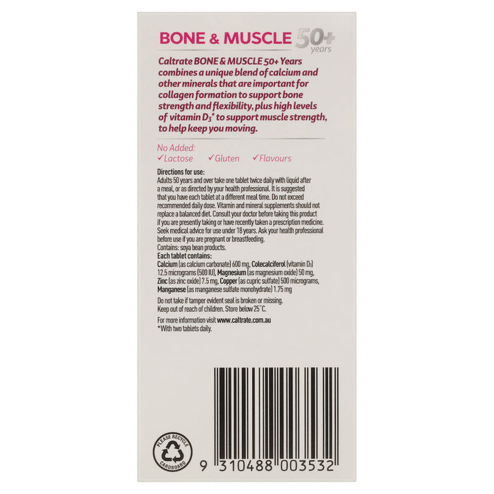 Caltrate Bone & Muscle 50+ Tablets 100