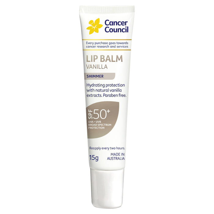 Cancer Council Lip Balm Vanilla 50+ 15g