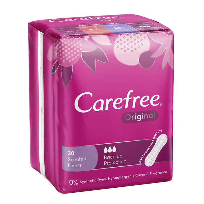 Carefree Shower Fresh Liners Folded & Wrapped 30