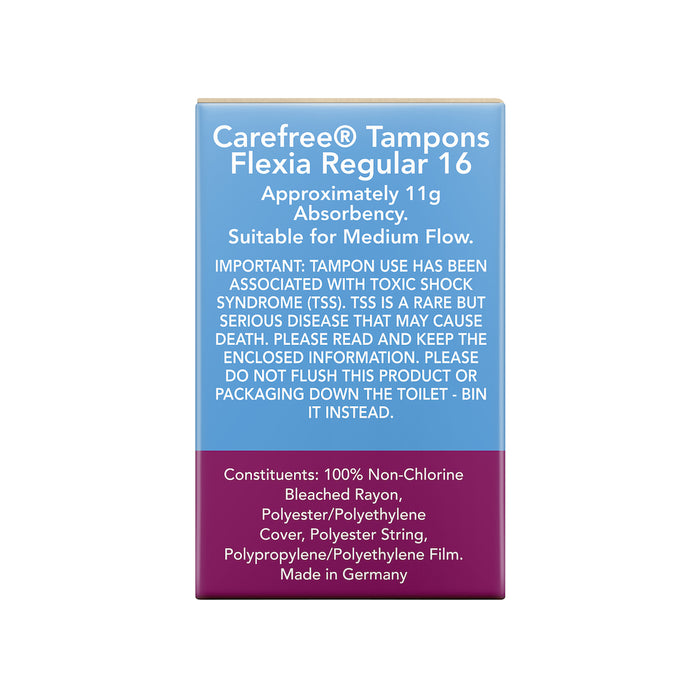 Carefree Tampons Flexia Regular 16