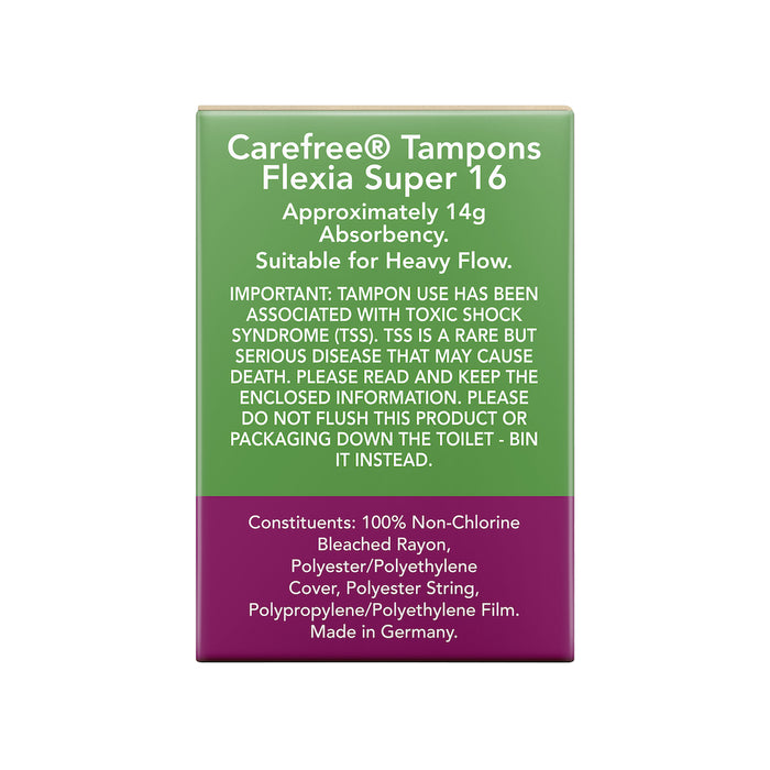 Carefree Tampons Flexia Super 16