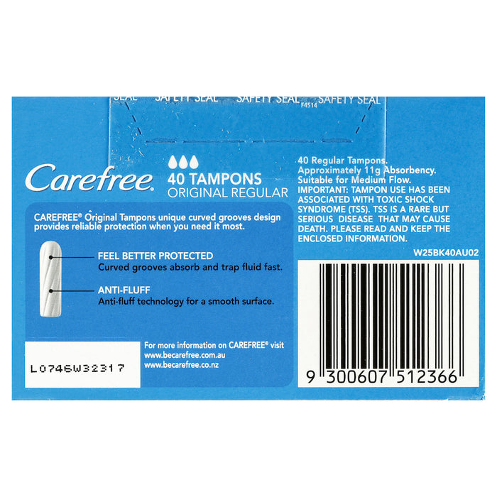 Carefree Tampons Regular 40