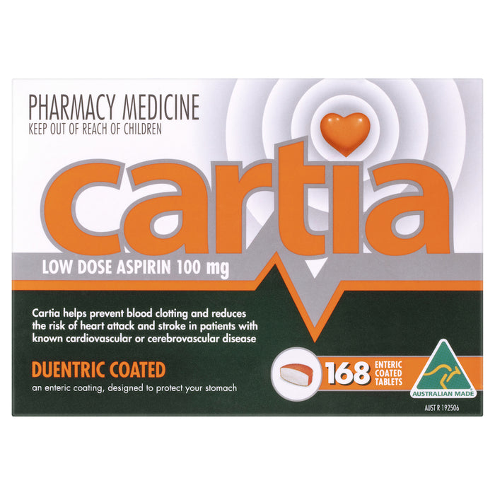 Cartia 100mg 片剂 168