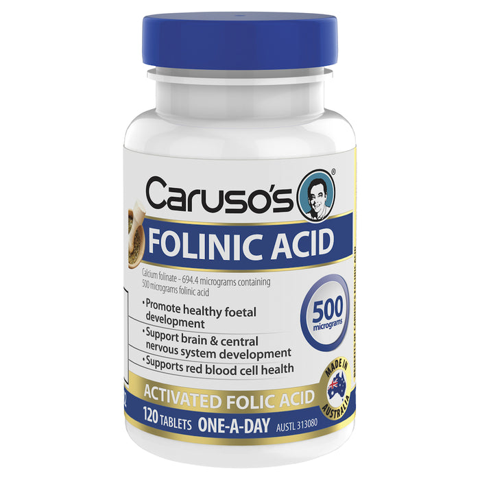 Caruso's B9 Folinic Acid 500mg 120 Tablets