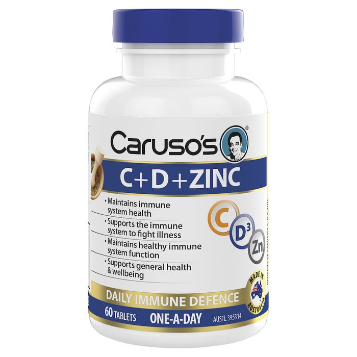 Caruso's C + D + Zinc Tablets 60