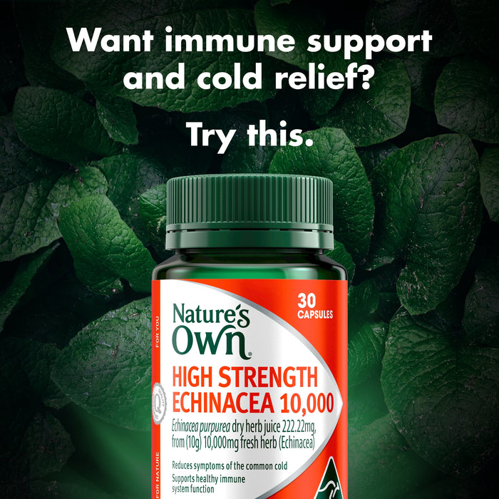 Nature's Own High Strength Echinacea 10,000mg 30 Capsules.