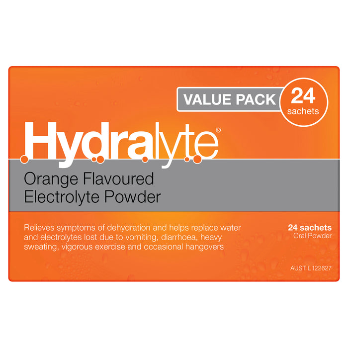 Hydralyte Sachets Orange 4.9g x 24