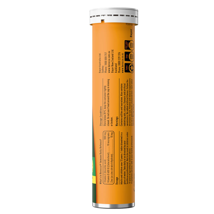 Berocca Effervescent Immune Defence Lemongrass & Ginger 15 Tablets