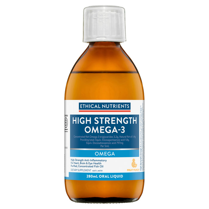 Ethical Nutrients Hi-Strength Liquid Fish Oil Fruit Punch 280ml
