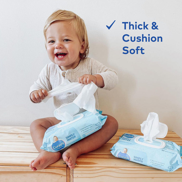 Curash Water Wipes Box 6x80pk