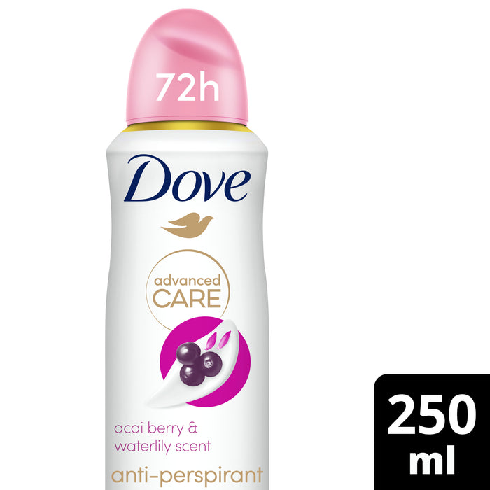 Dove Antiperspirant Advanced Care 72Hr Go Fresh Acai Berry & Waterlilly 250ml