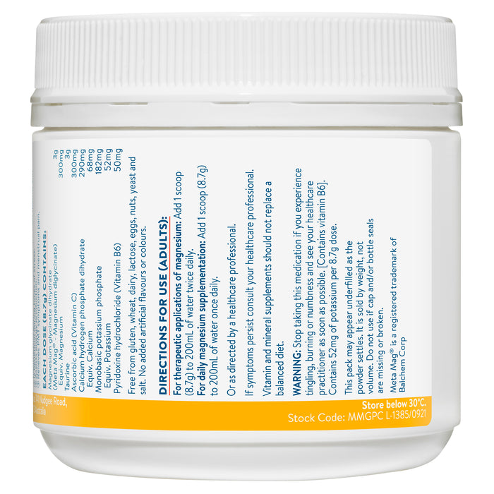 Ethical Nutrients Mega Magnesium Powder Citrus 200g