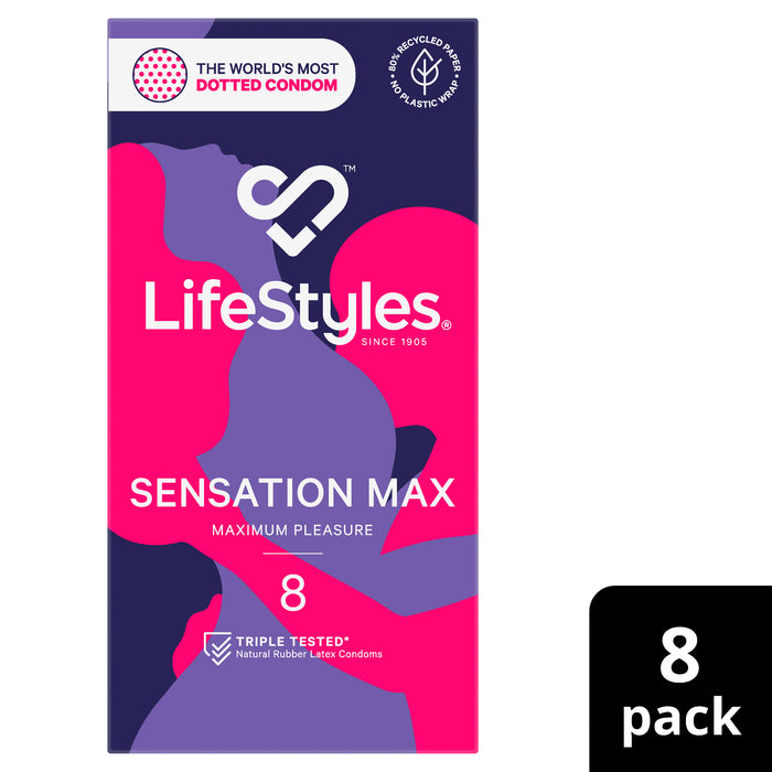 Ansell Lifestyles Condoms Senation Max 8 Pack