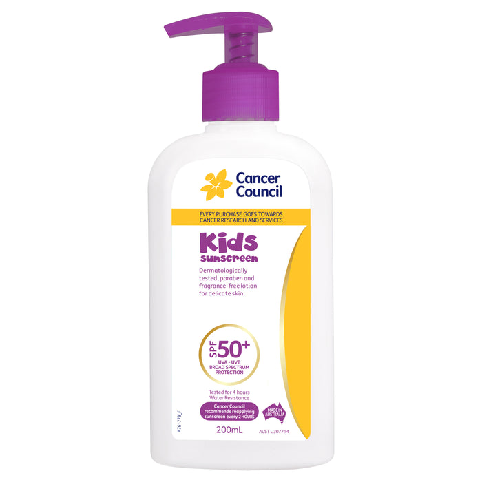 Cancer Council Kids 50+ Pump 200ml.