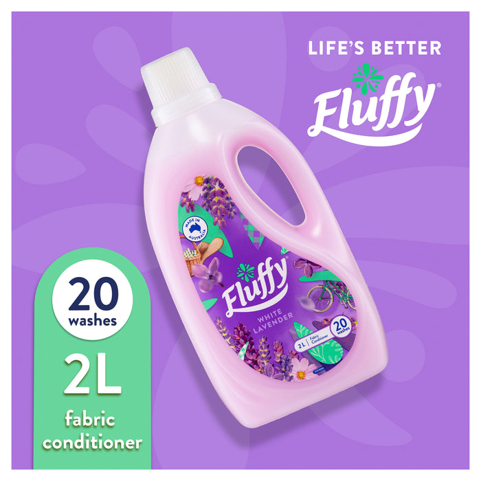 FLUFFY FAB SOFT WHITE LAVENDER 2LT.