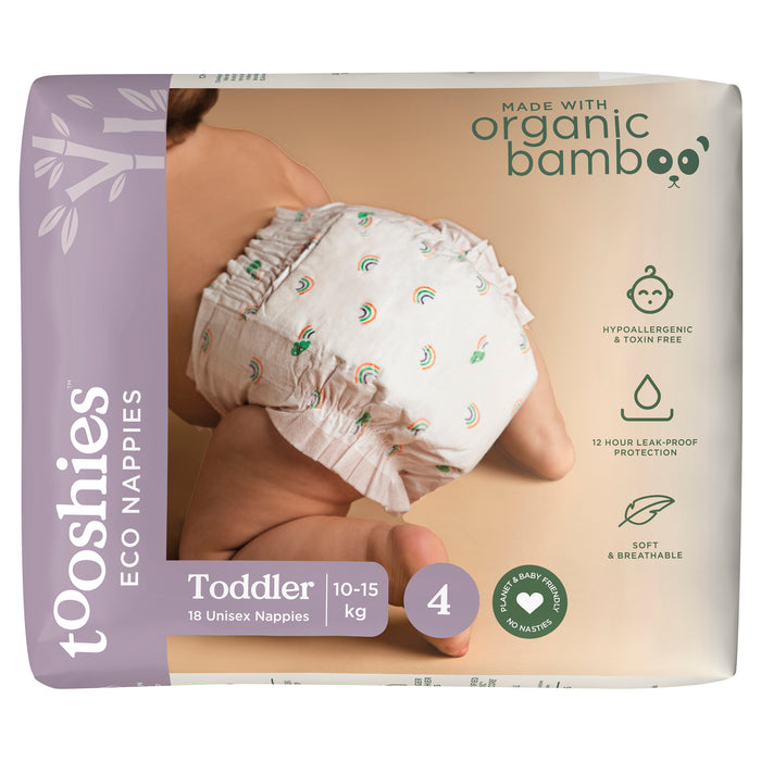 Tooshies Nappies Size 4 Toddler 18 Pack